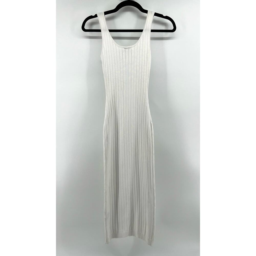 NWT Windsor Ribbed Knit Halter Midi Dress Size S White Vacation Resortwear - Picture 3 of 11